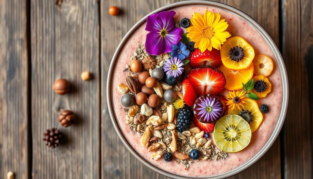 customizing smoothie bowl